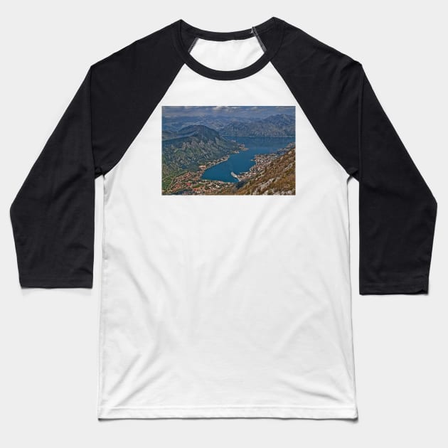 Bay of Kotor, Montenegro Baseball T-Shirt by vadim19